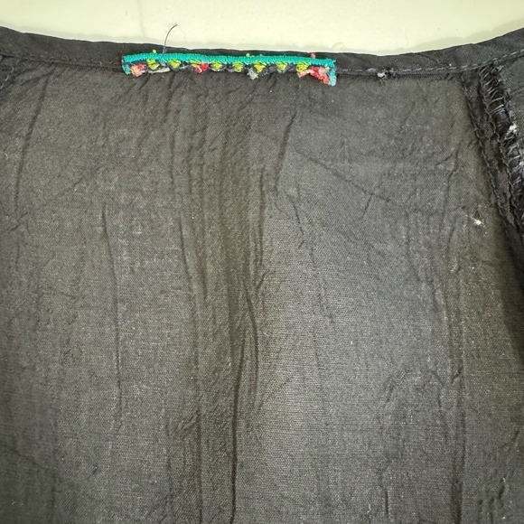 Johnny Was Tunic Embroidered Black White Size M - Picture 5 of 9